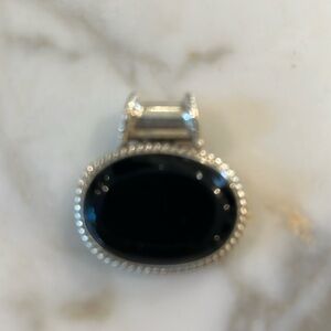 Black and silver pendant